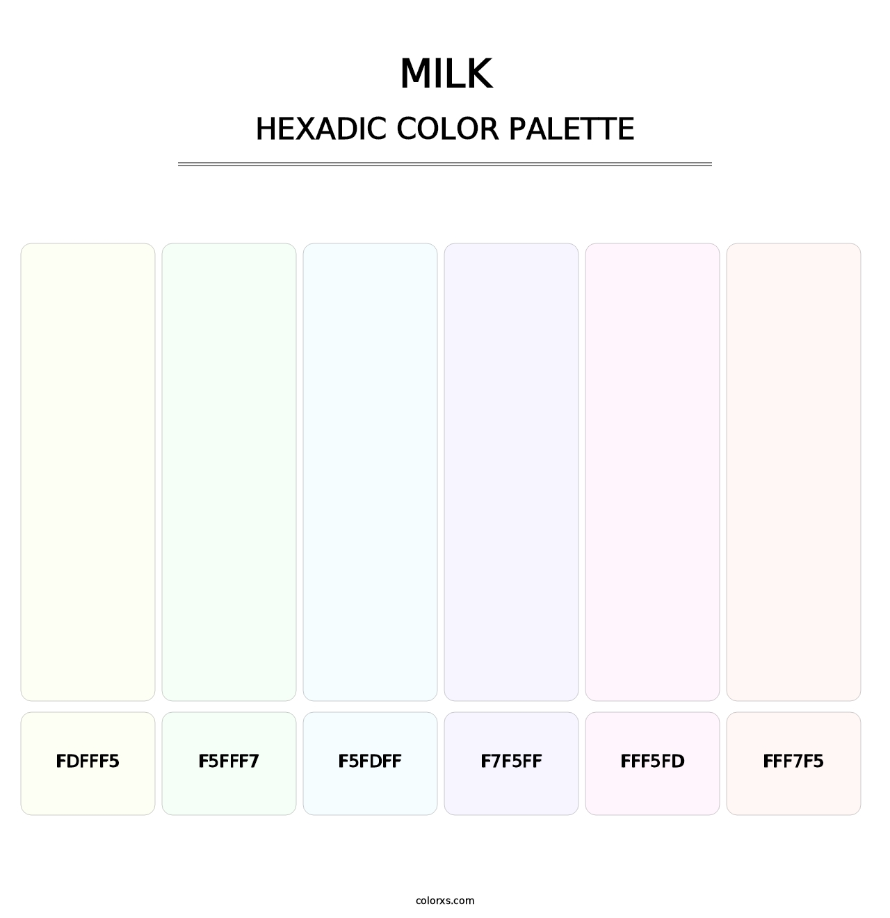 Milk - Hexadic Color Palette