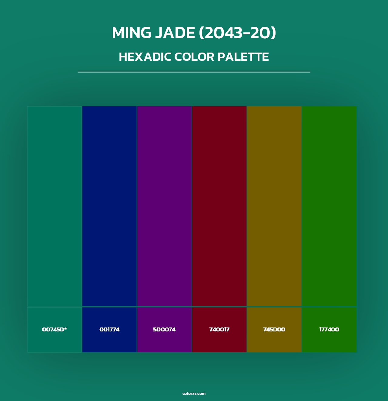 Ming Jade (2043-20) - Hexadic Color Palette