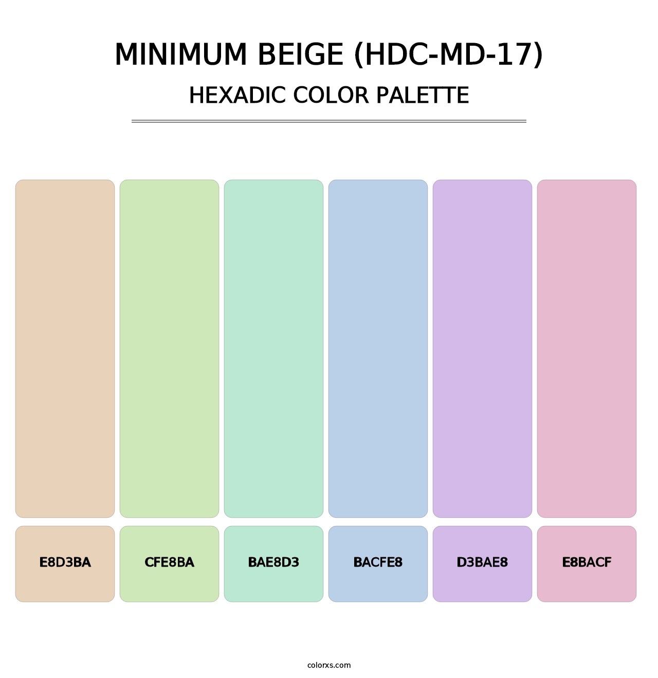 Minimum Beige (HDC-MD-17) - Hexadic Color Palette