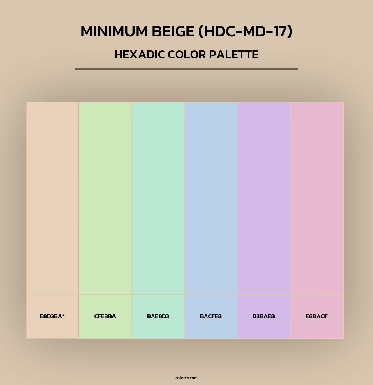 Minimum Beige (HDC-MD-17) - Hexadic Color Palette