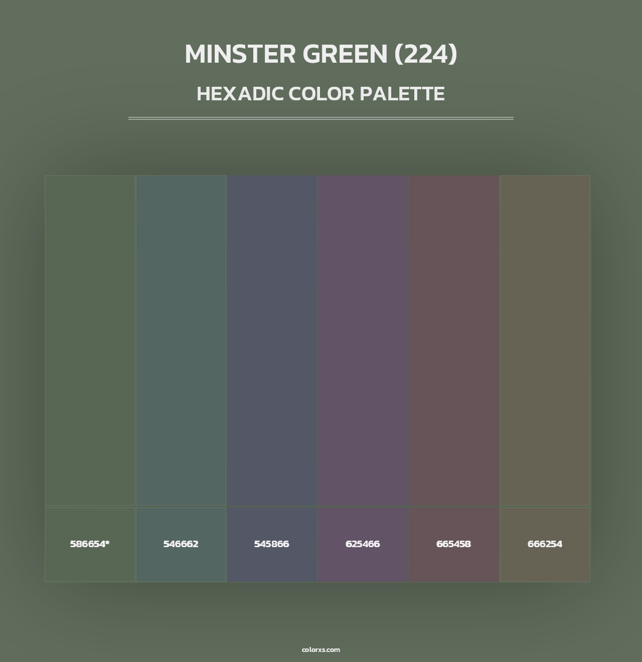 Minster Green (224) - Hexadic Color Palette