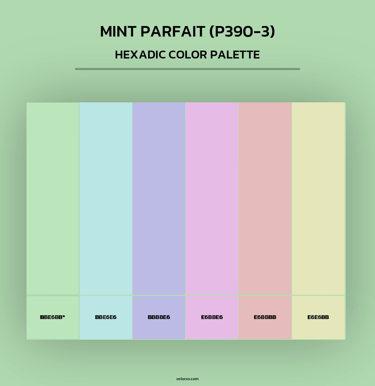 Mint Parfait (P390-3) - Hexadic Color Palette