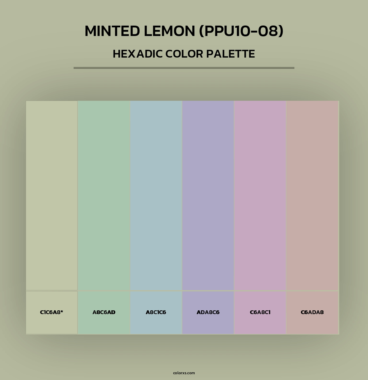 Minted Lemon (PPU10-08) - Hexadic Color Palette