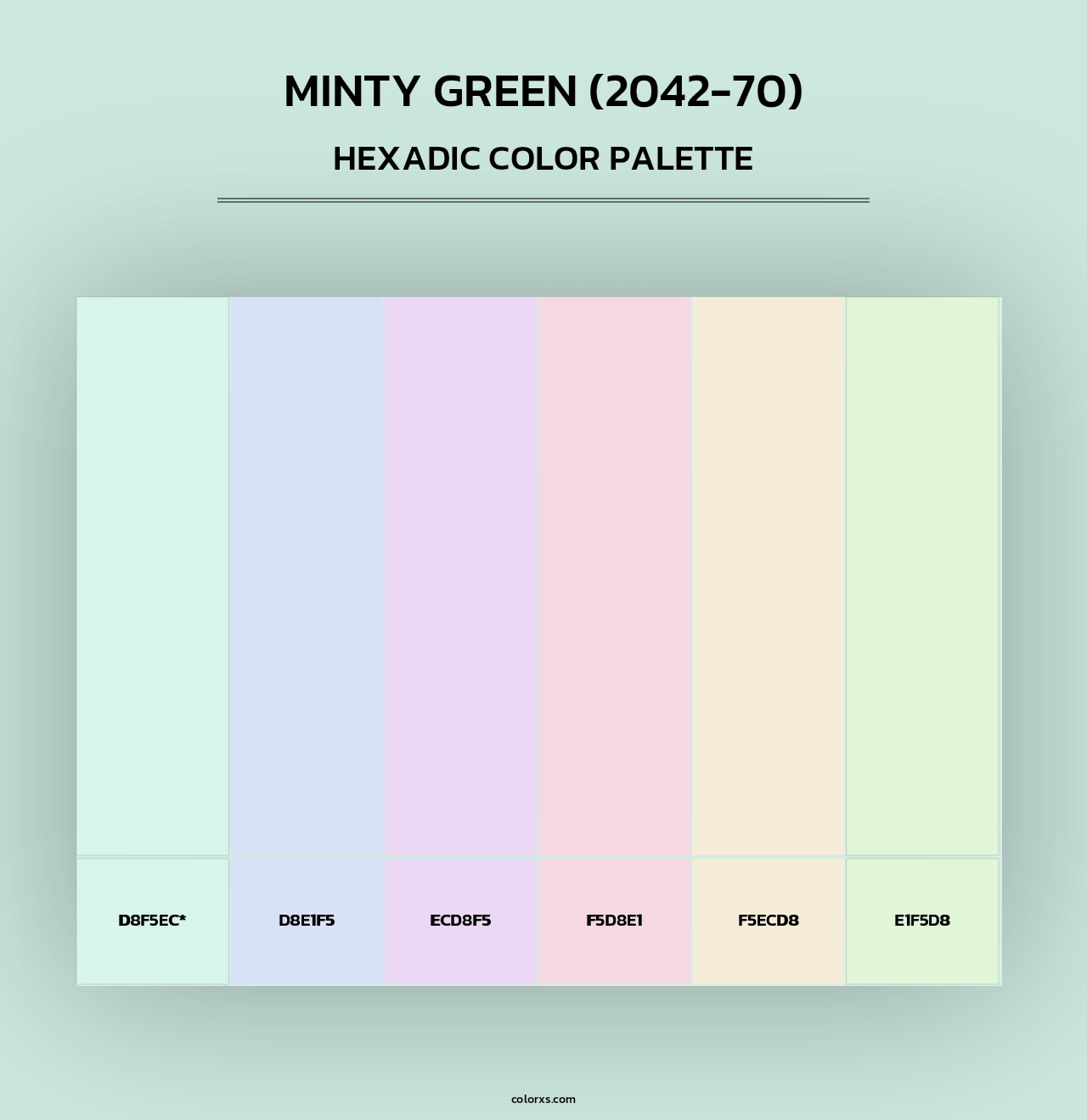 Minty Green (2042-70) - Hexadic Color Palette