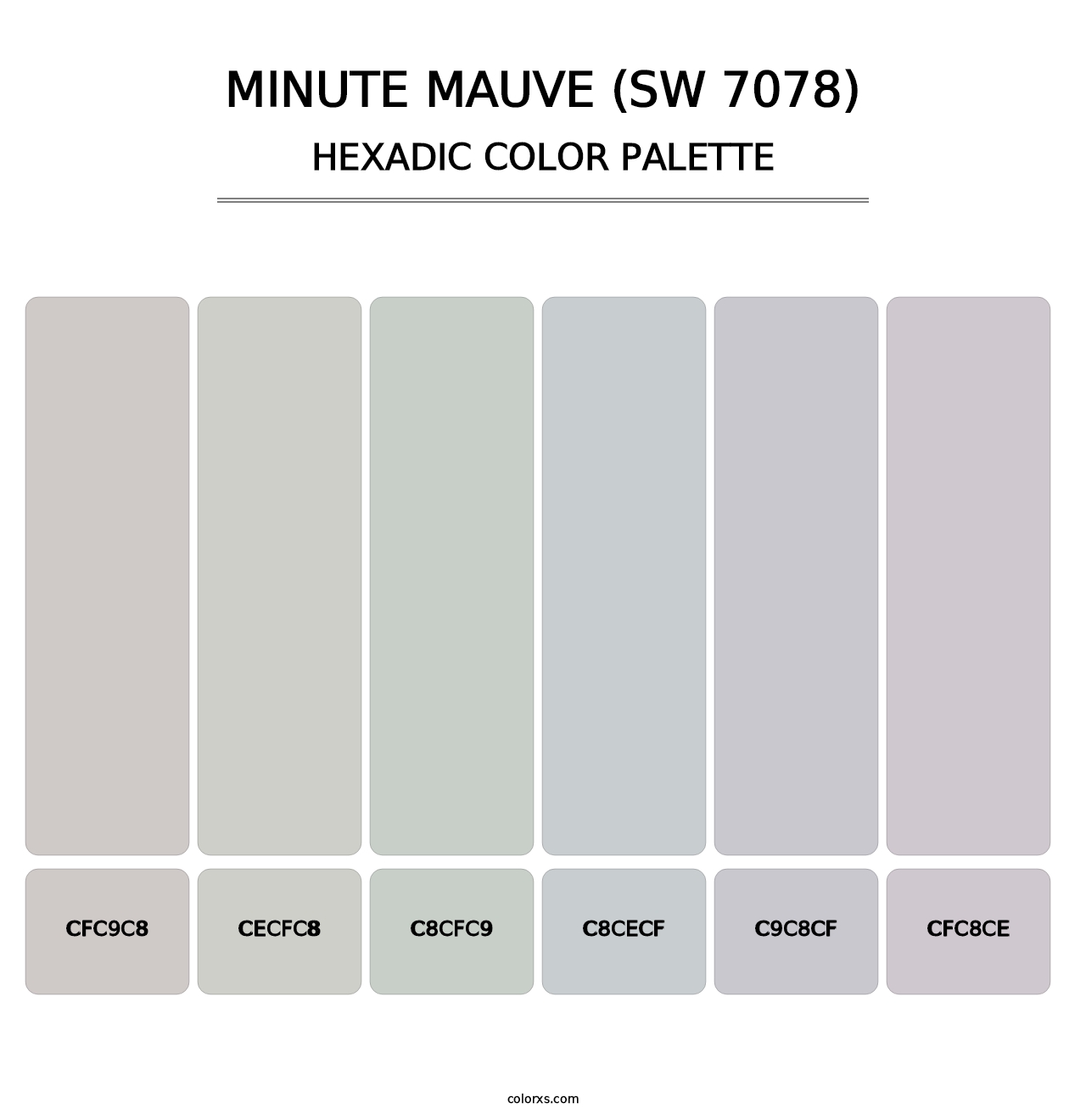 Minute Mauve (SW 7078) - Hexadic Color Palette