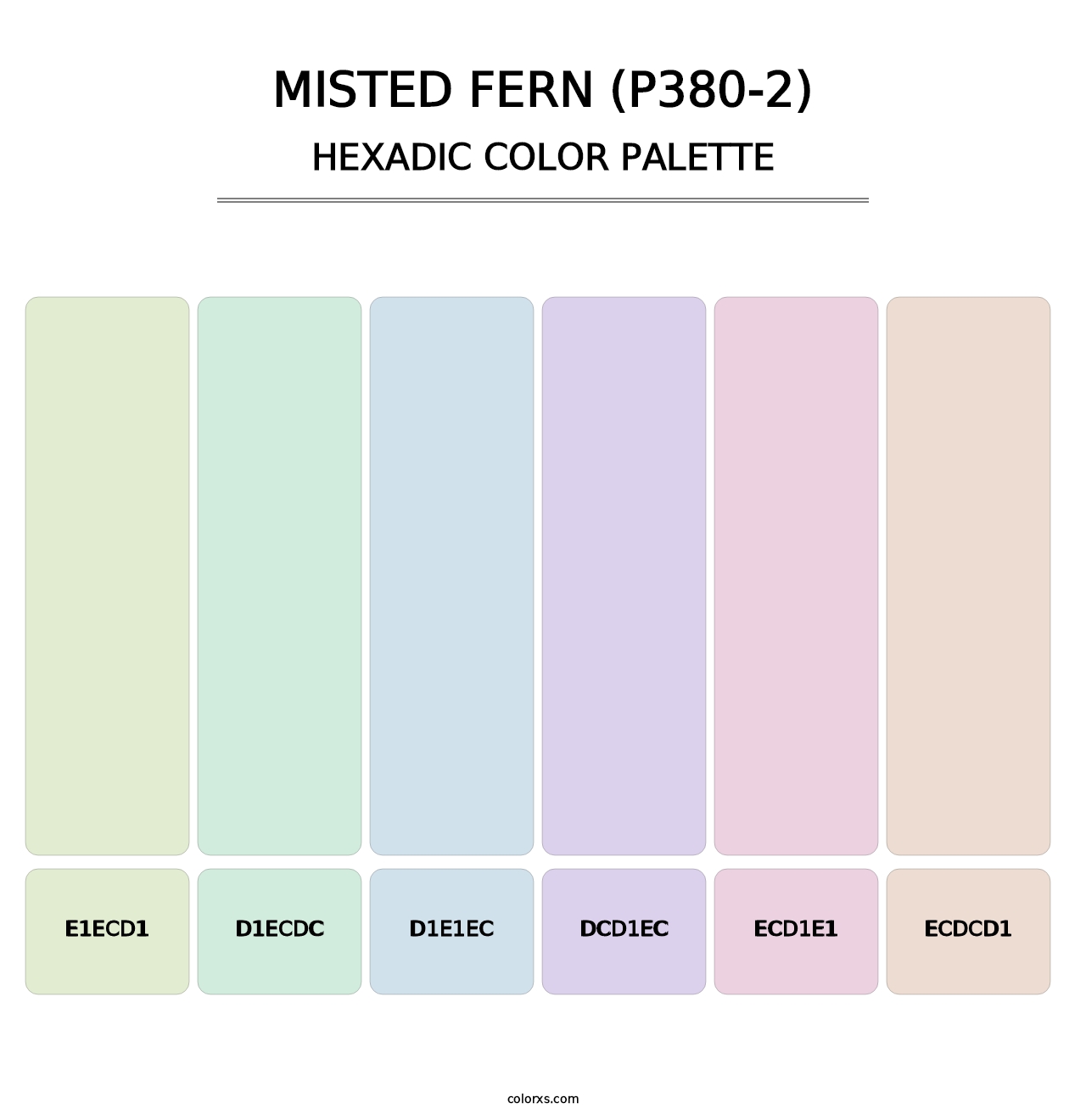 Misted Fern (P380-2) - Hexadic Color Palette