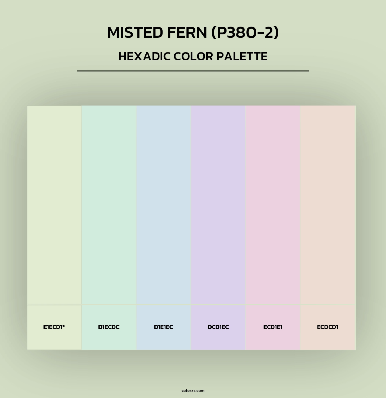 Misted Fern (P380-2) - Hexadic Color Palette