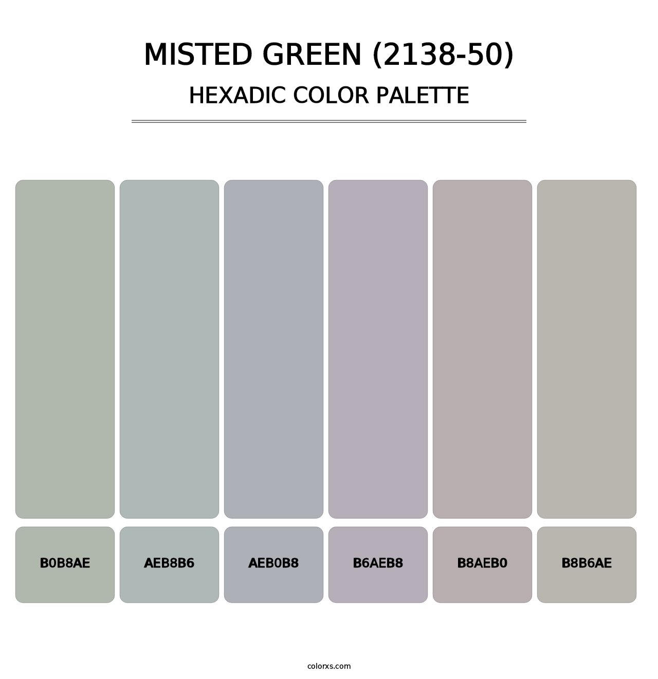 Misted Green (2138-50) - Hexadic Color Palette
