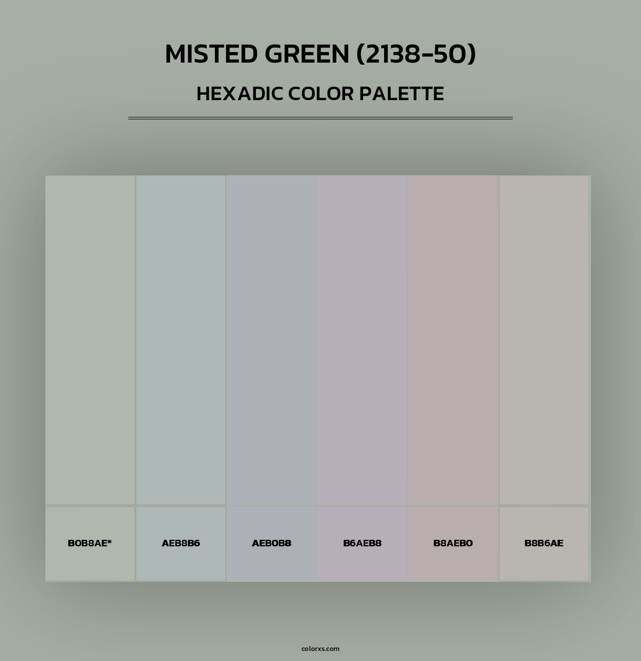 Misted Green (2138-50) - Hexadic Color Palette