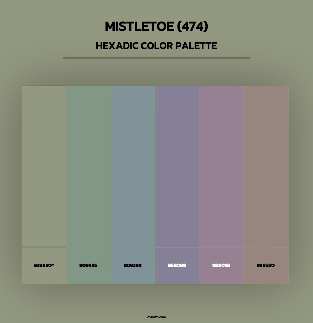 Mistletoe (474) - Hexadic Color Palette