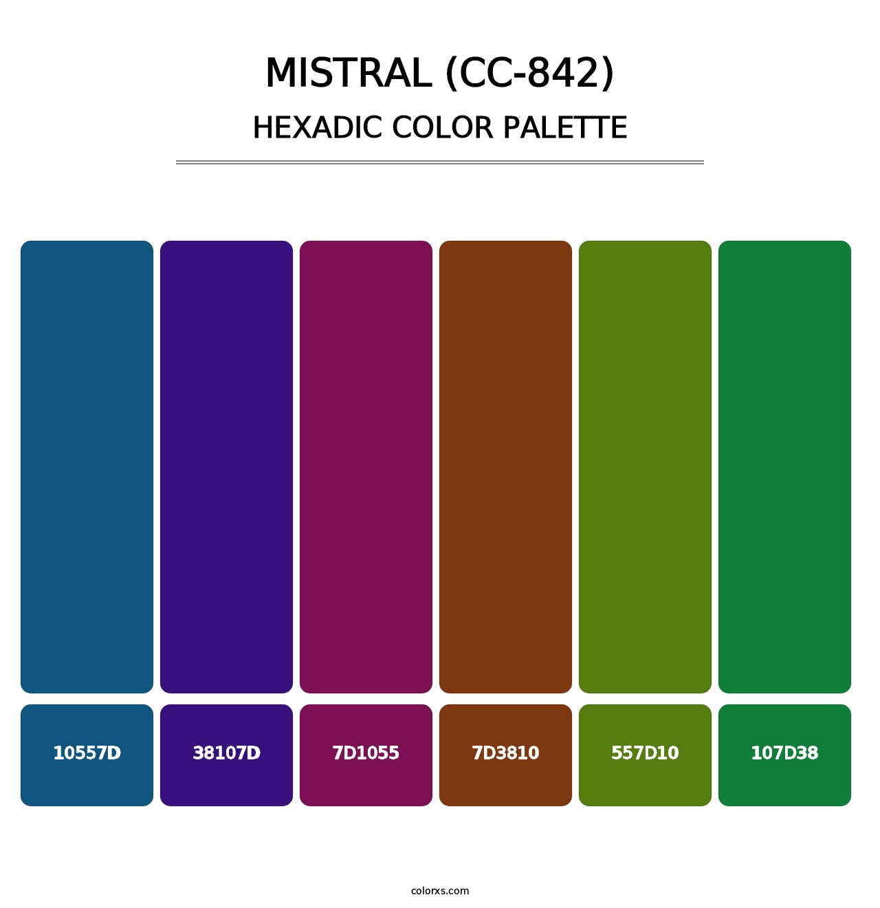 Mistral (CC-842) - Hexadic Color Palette