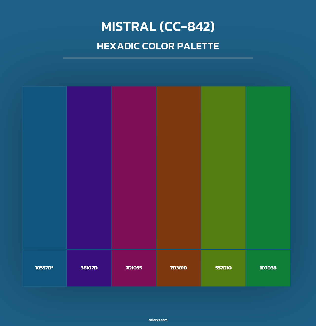 Mistral (CC-842) - Hexadic Color Palette