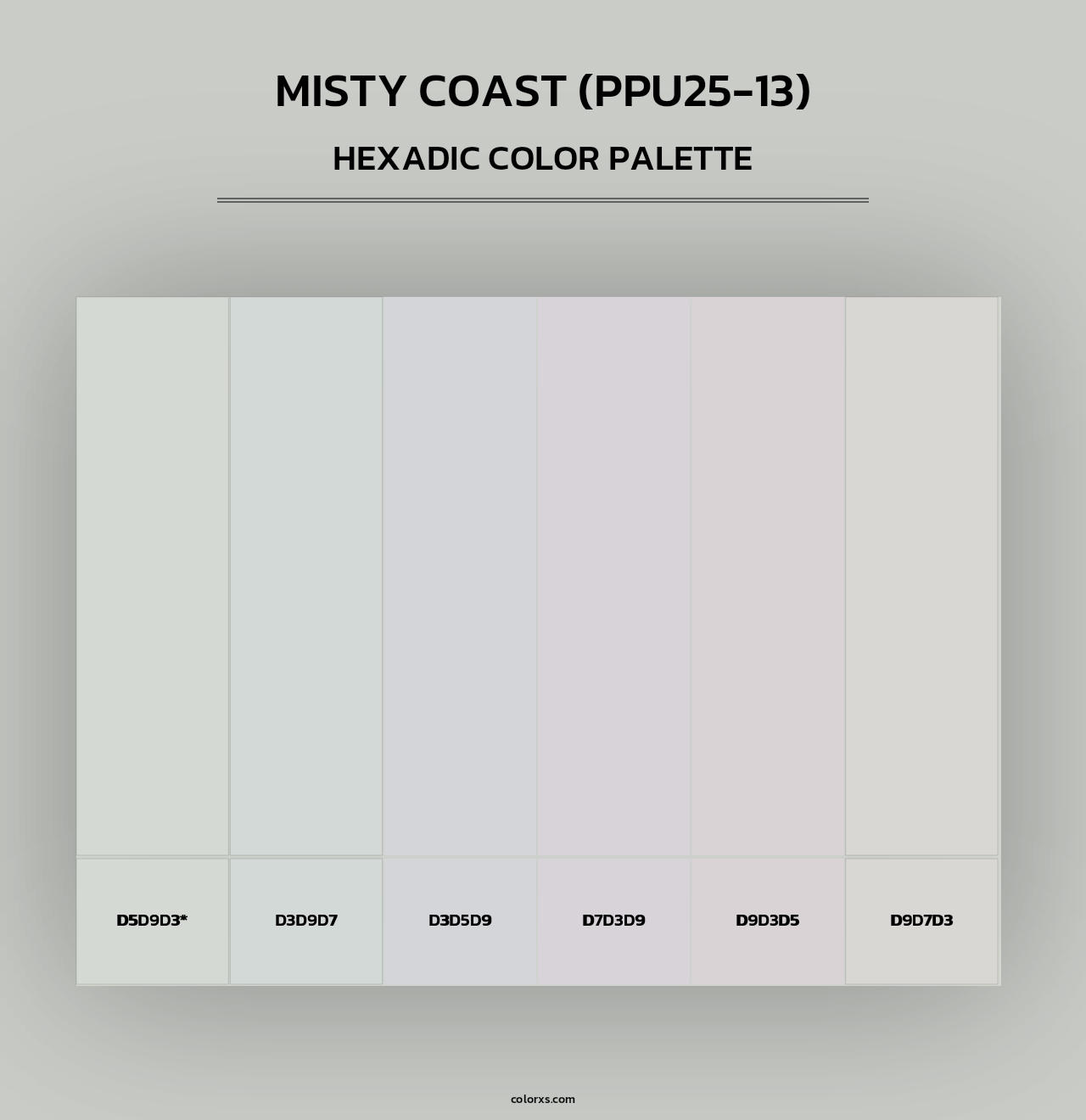 Misty Coast (PPU25-13) - Hexadic Color Palette
