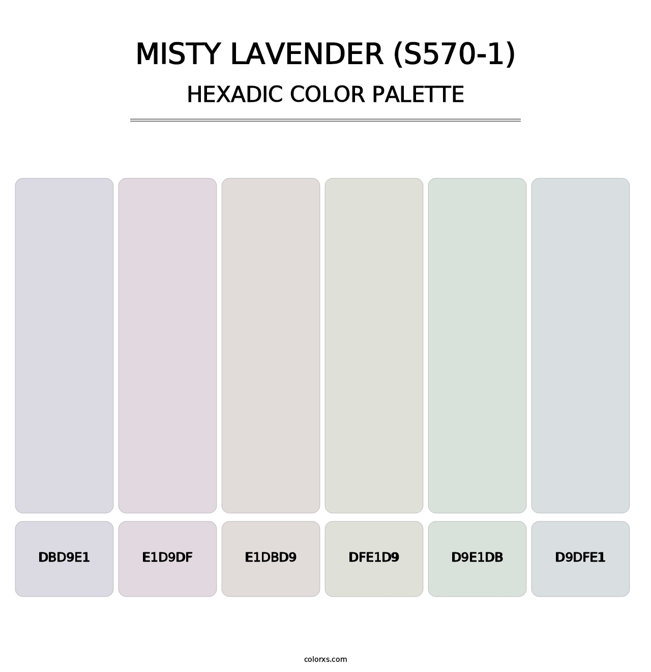 Misty Lavender (S570-1) - Hexadic Color Palette