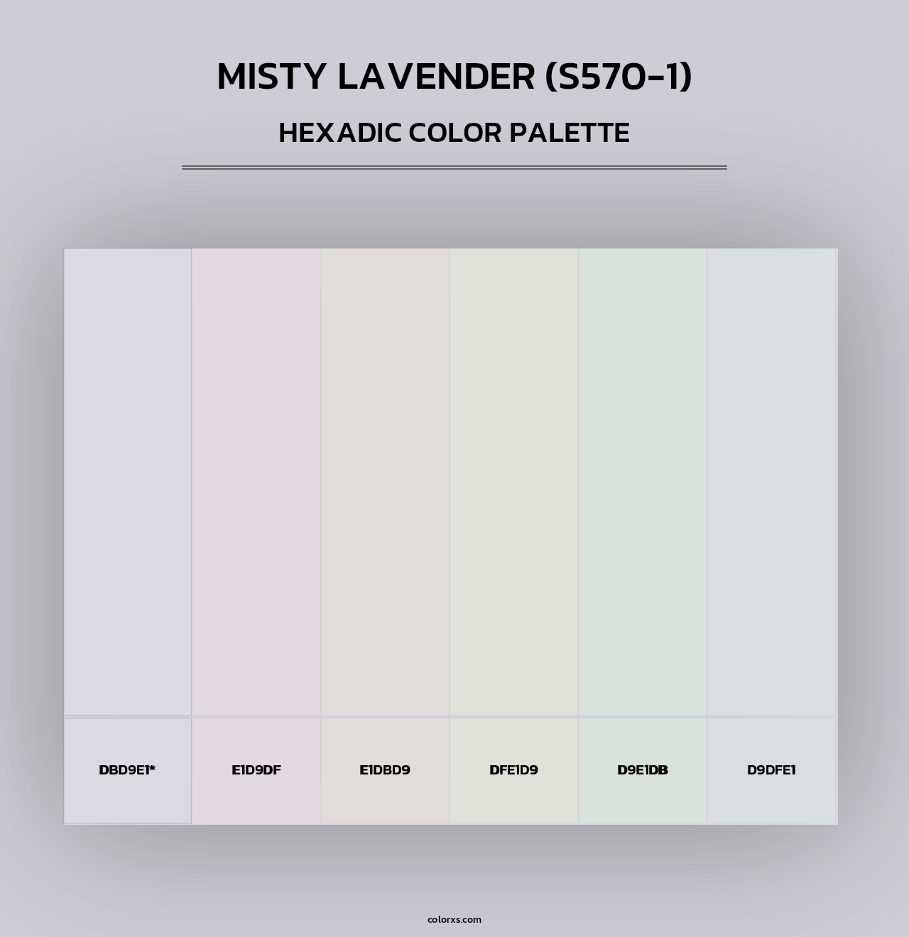 Misty Lavender (S570-1) - Hexadic Color Palette