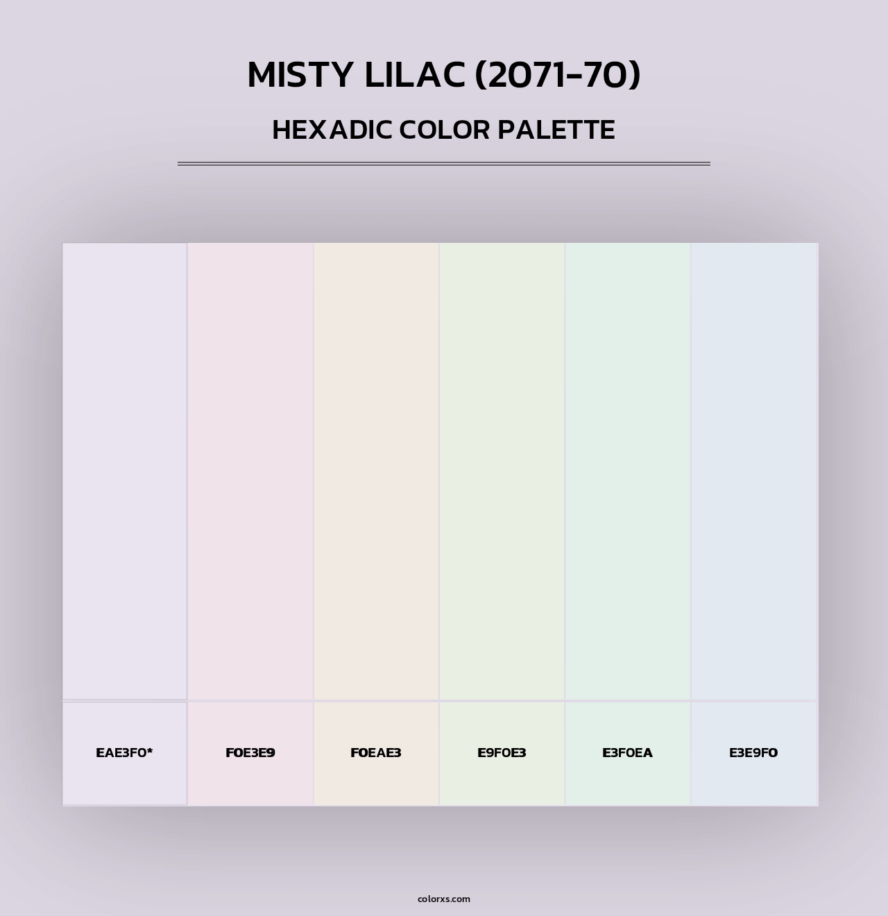 Misty Lilac (2071-70) - Hexadic Color Palette
