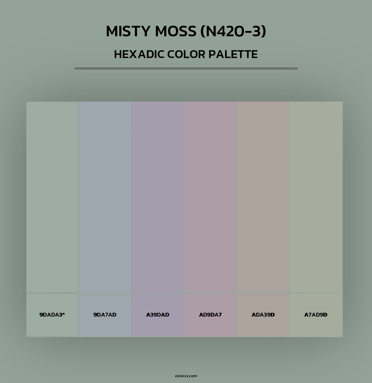 Misty Moss (N420-3) - Hexadic Color Palette