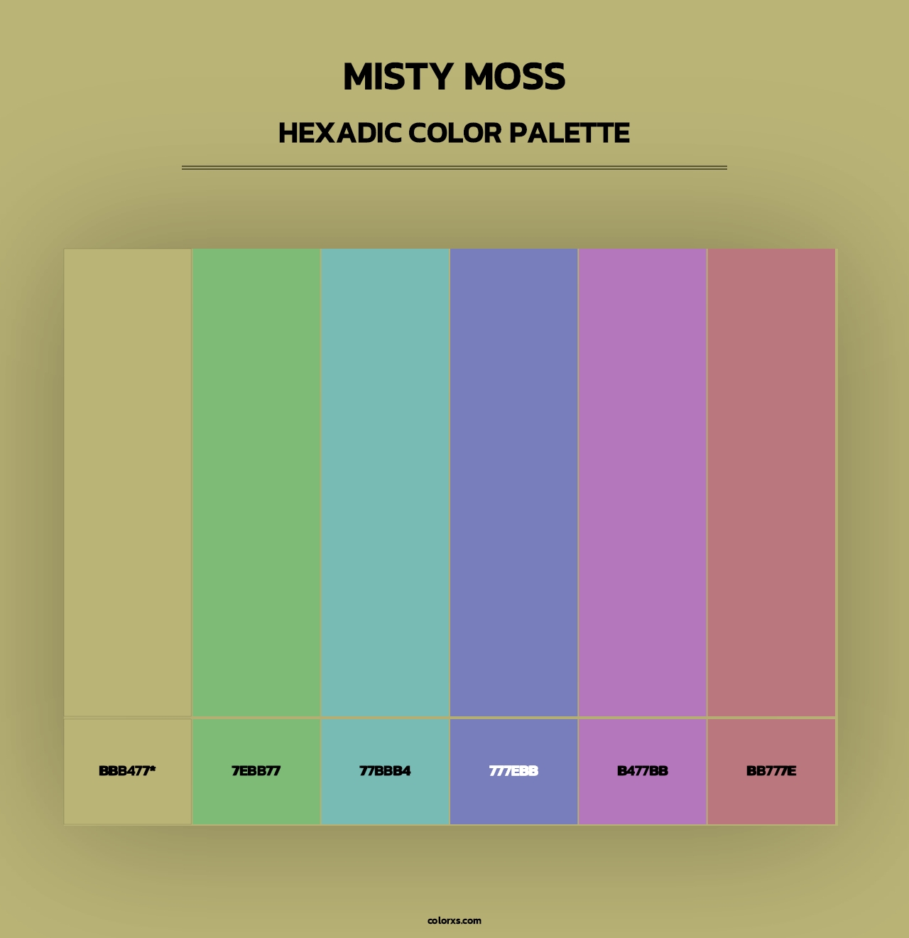 Misty Moss - Hexadic Color Palette