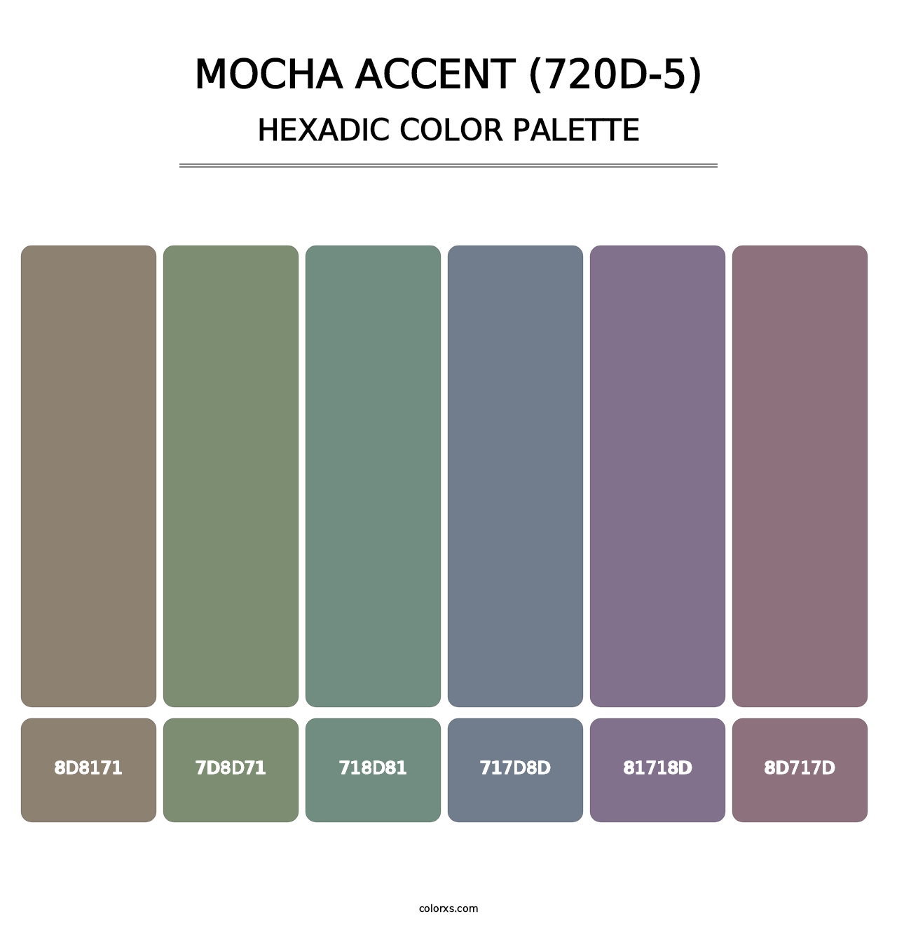Mocha Accent (720D-5) - Hexadic Color Palette