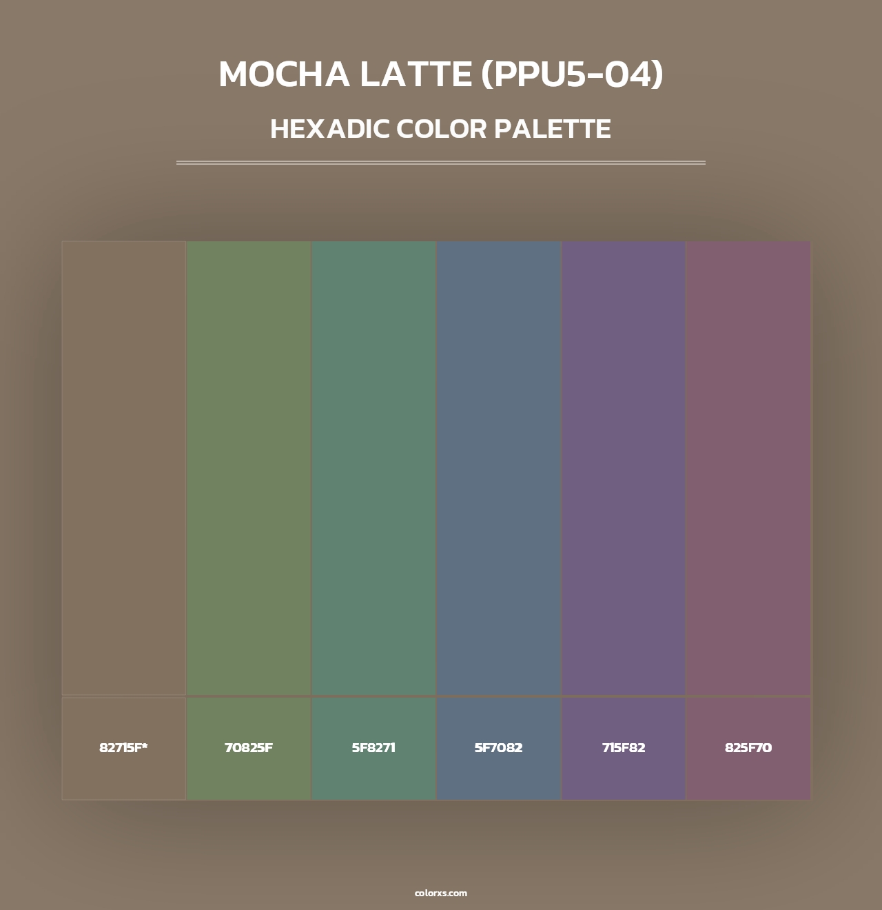 Mocha Latte (PPU5-04) - Hexadic Color Palette