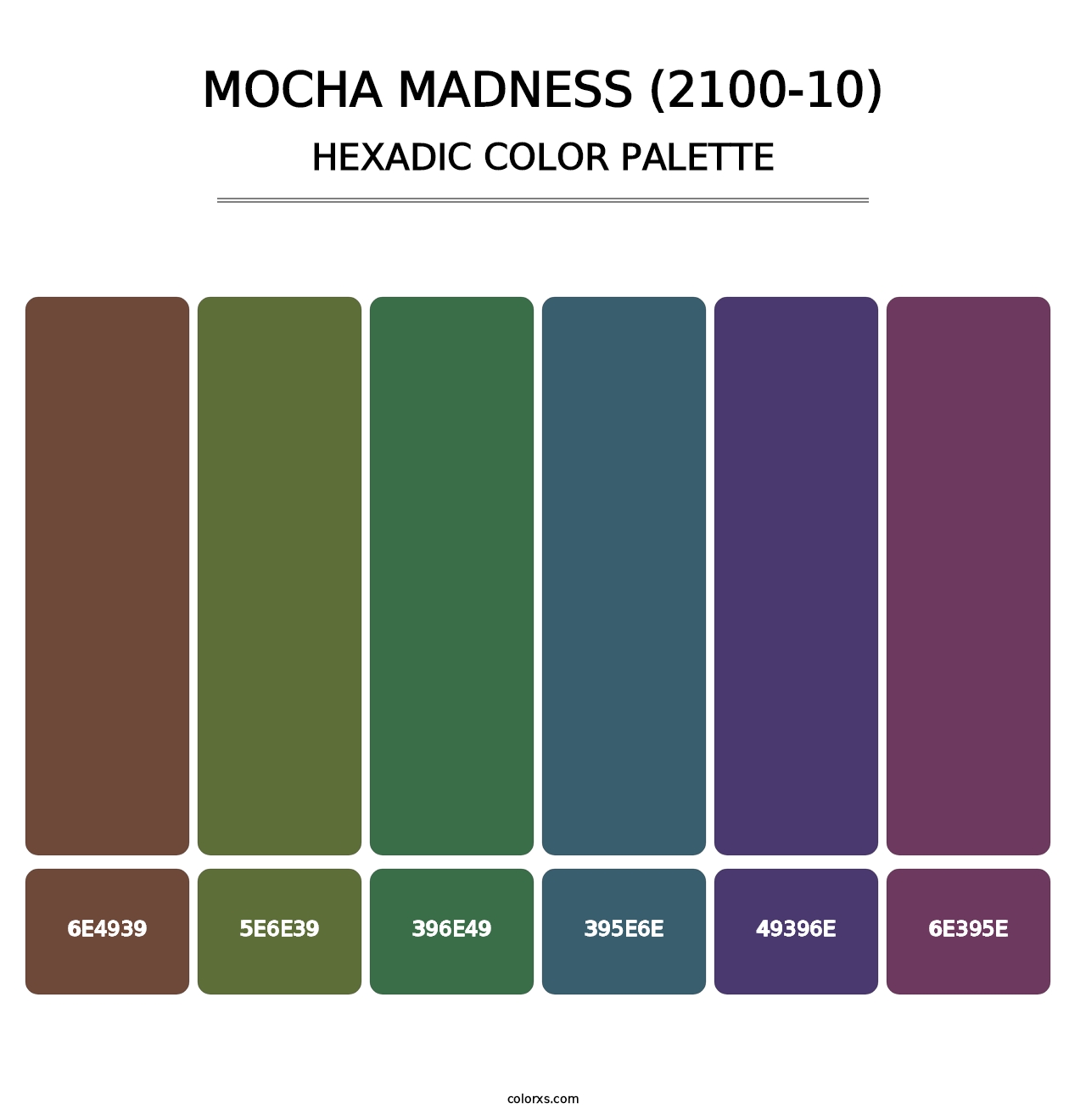 Mocha Madness (2100-10) - Hexadic Color Palette