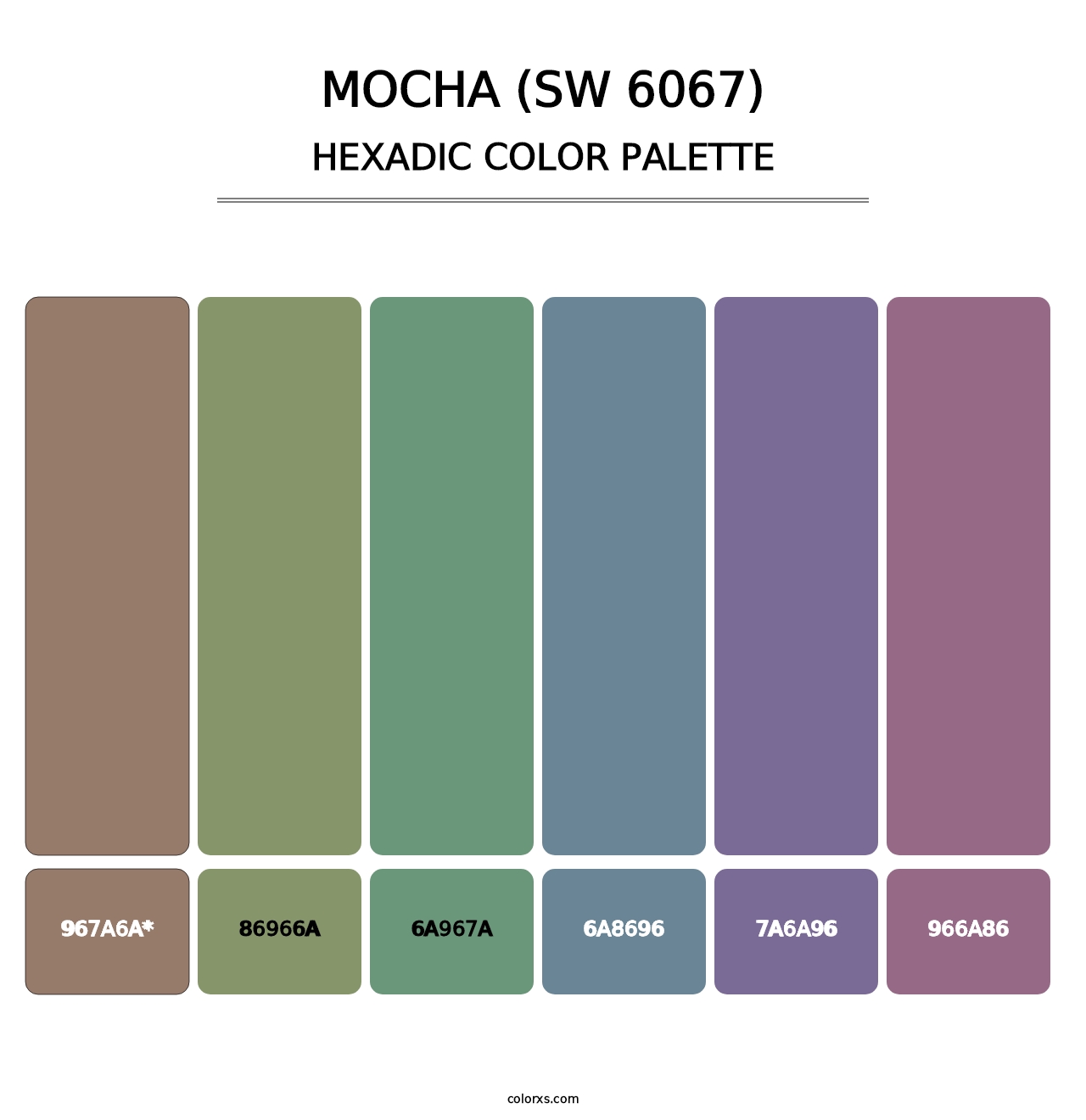 Mocha (SW 6067) - Hexadic Color Palette