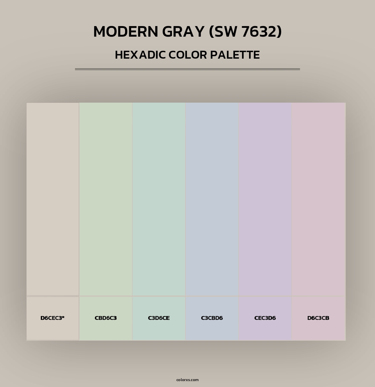 Modern Gray (SW 7632) - Hexadic Color Palette