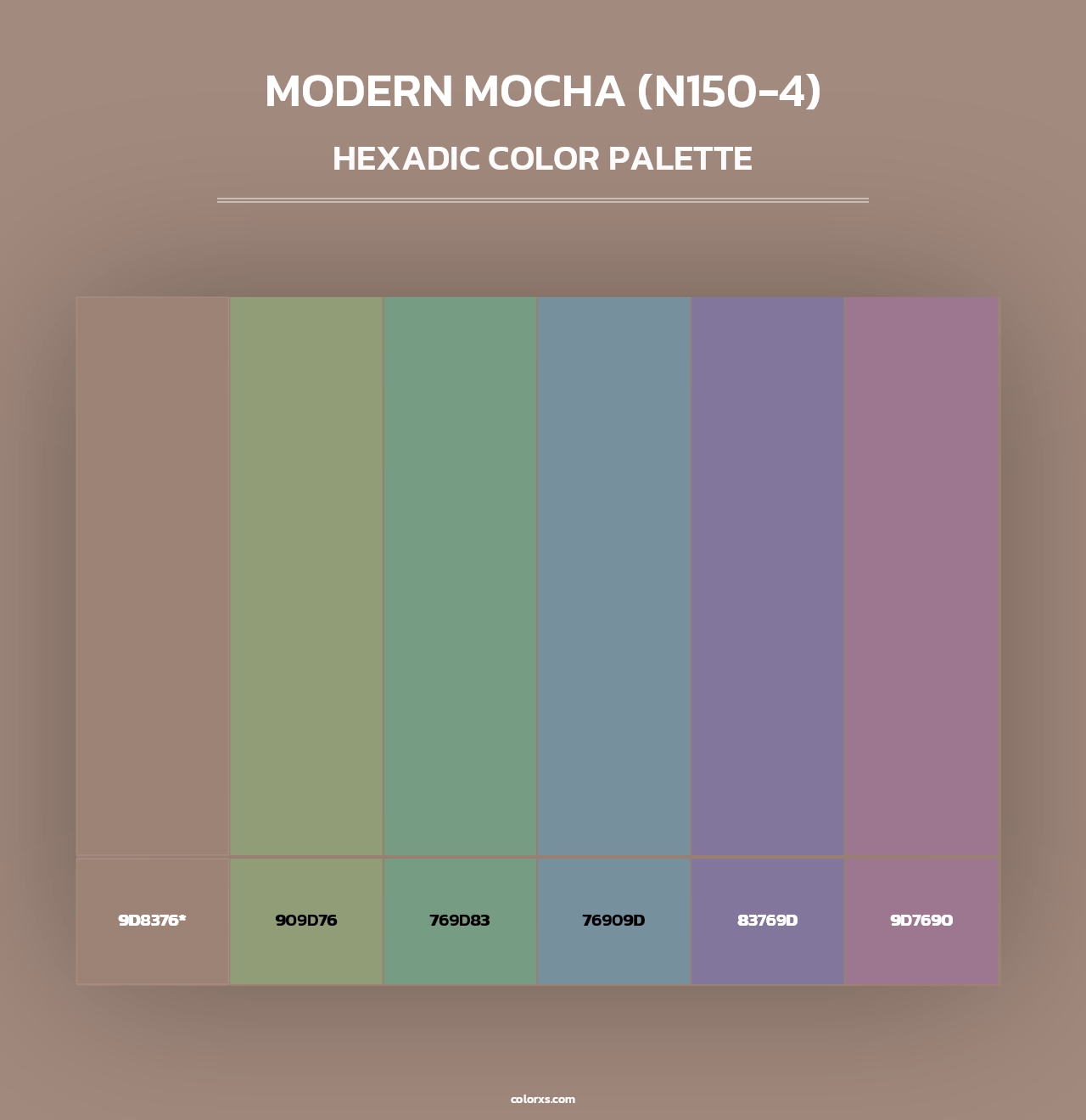 Modern Mocha (N150-4) - Hexadic Color Palette