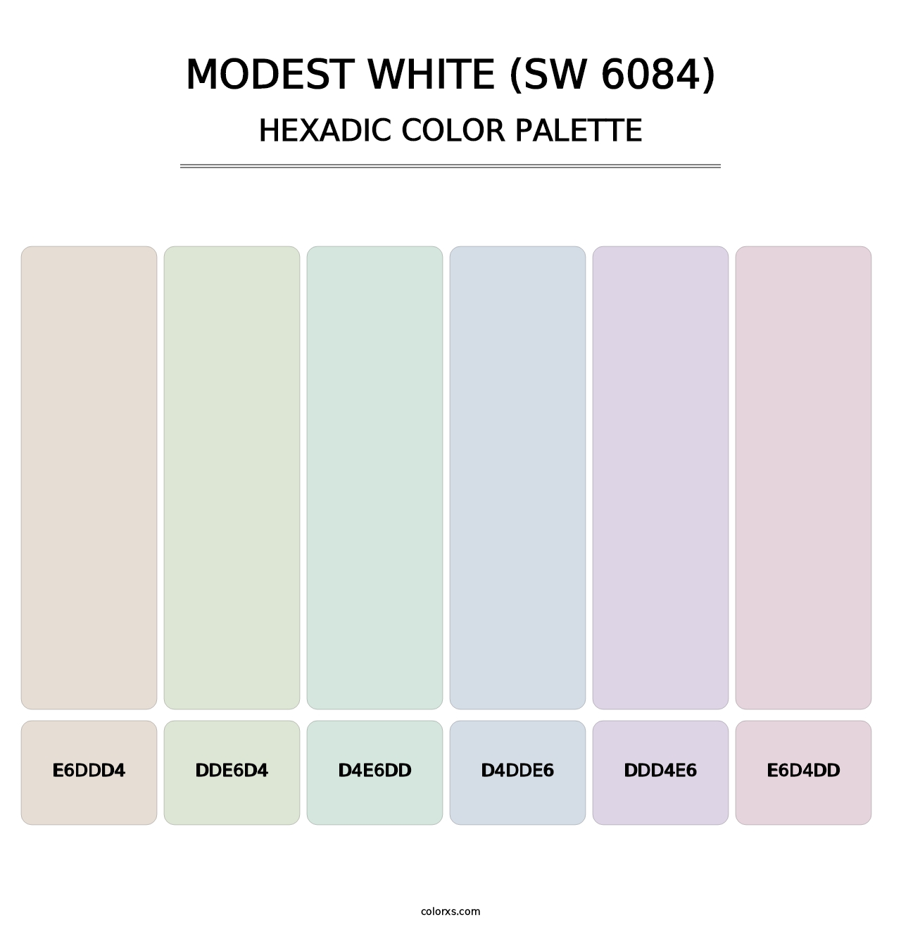 Modest White (SW 6084) - Hexadic Color Palette