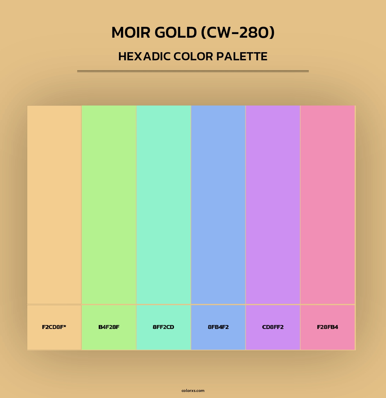 Moir Gold (CW-280) - Hexadic Color Palette
