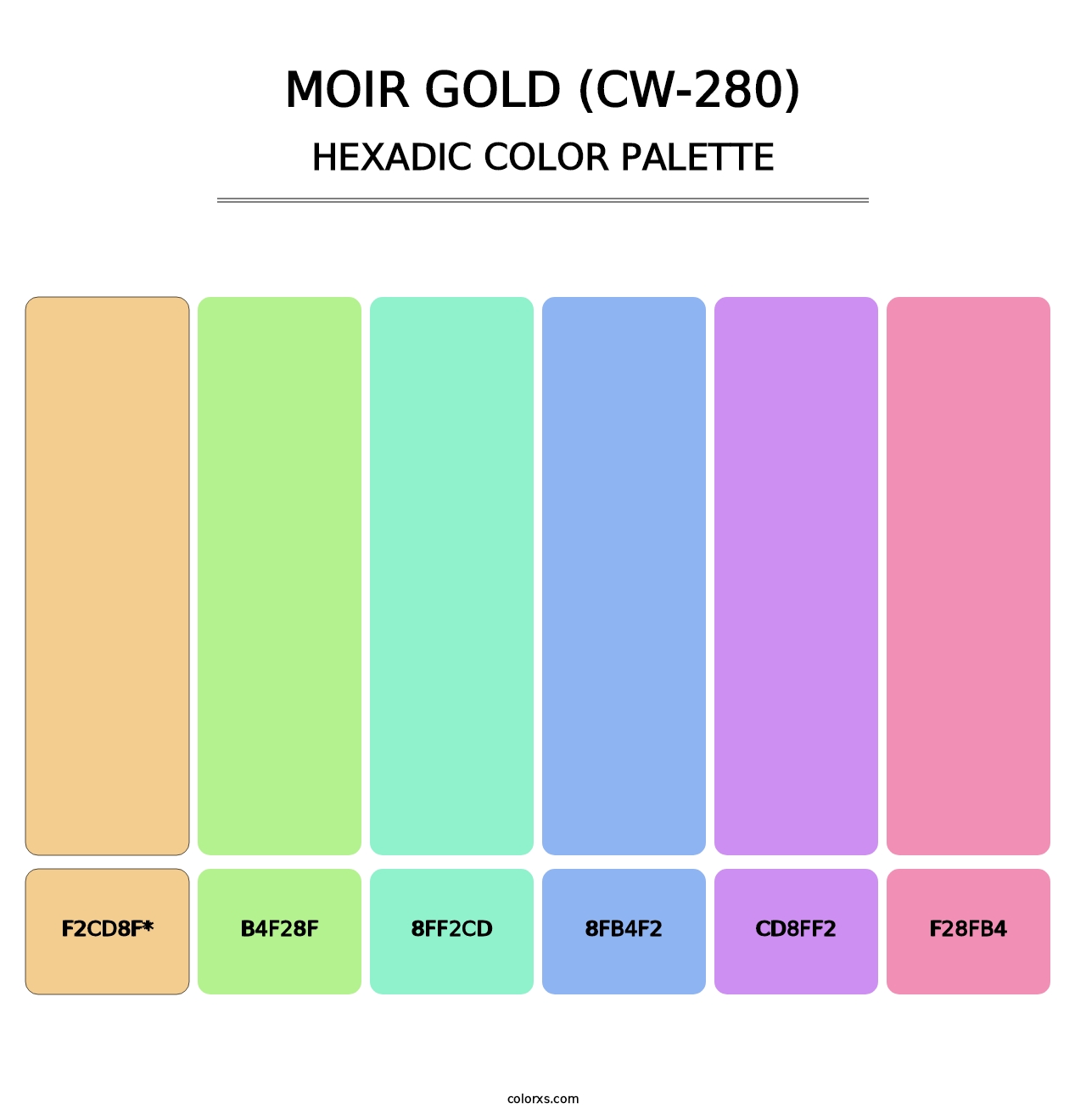 Moir Gold (CW-280) - Hexadic Color Palette