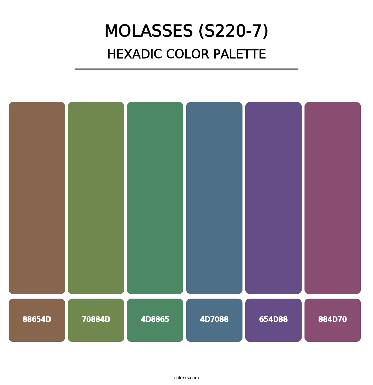 Molasses (S220-7) - Hexadic Color Palette