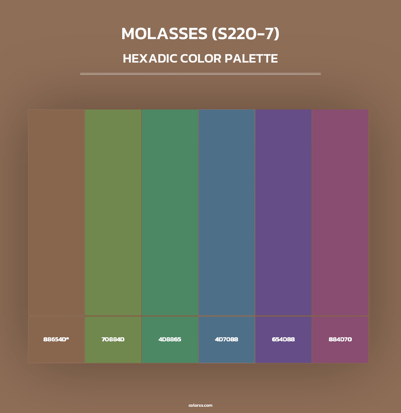 Molasses (S220-7) - Hexadic Color Palette