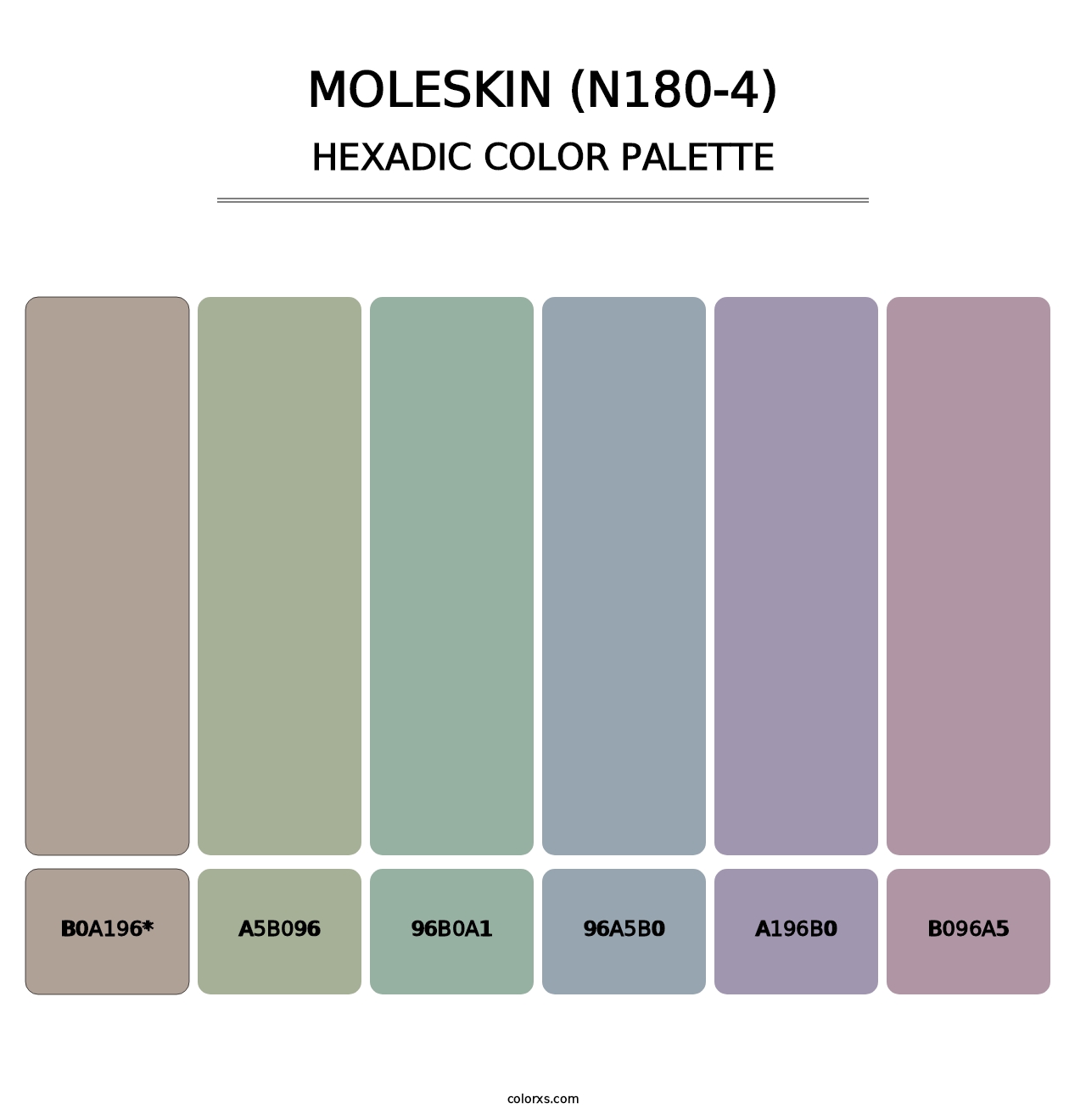 Moleskin (N180-4) - Hexadic Color Palette