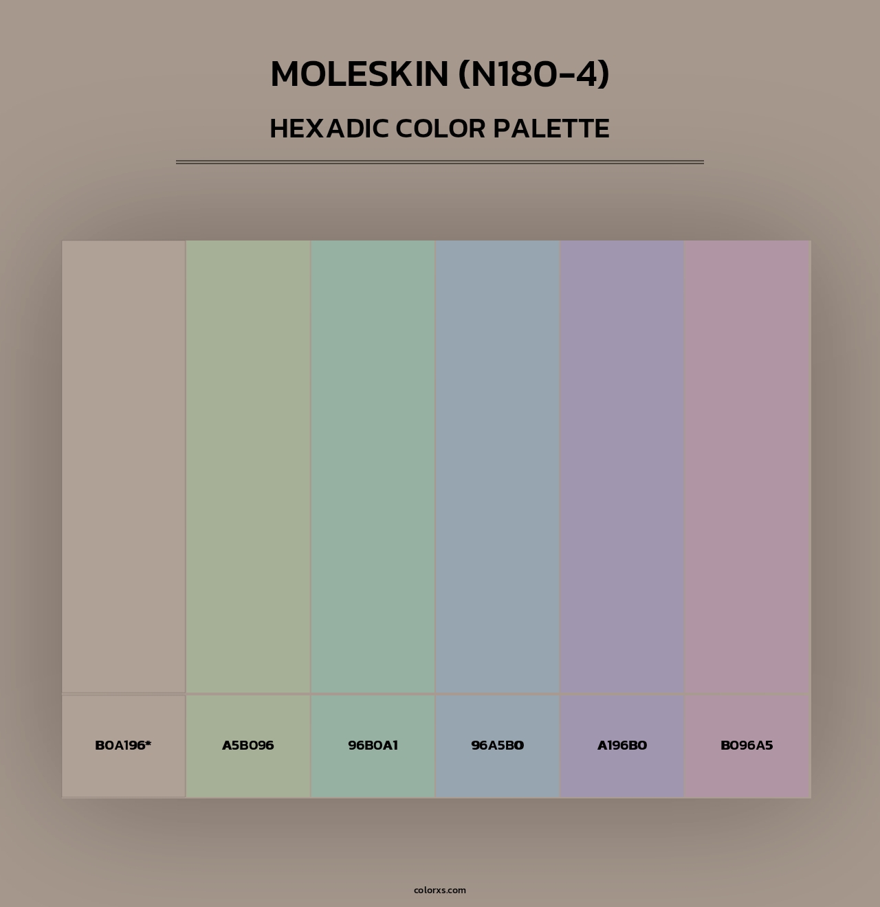 Moleskin (N180-4) - Hexadic Color Palette
