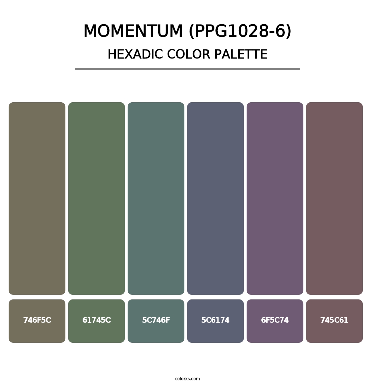 Momentum (PPG1028-6) - Hexadic Color Palette