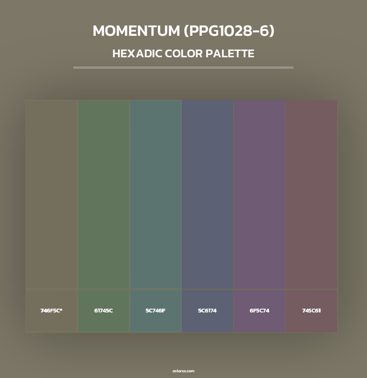 Momentum (PPG1028-6) - Hexadic Color Palette