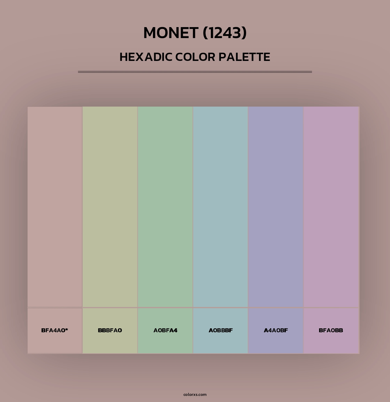 Monet (1243) - Hexadic Color Palette