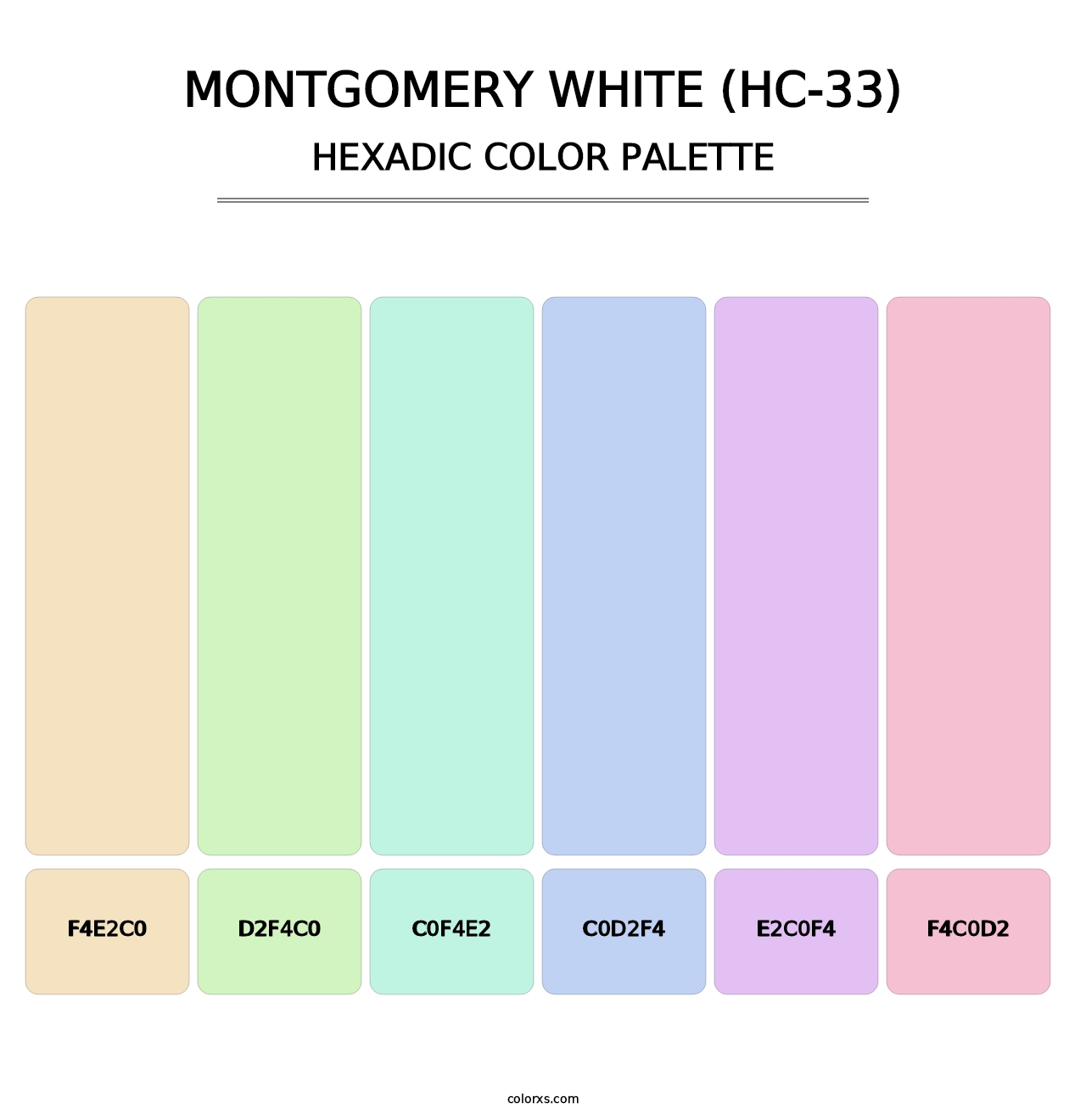 Montgomery White (HC-33) - Hexadic Color Palette