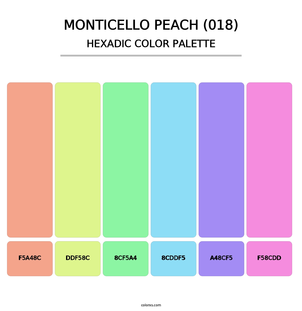 Monticello Peach (018) - Hexadic Color Palette