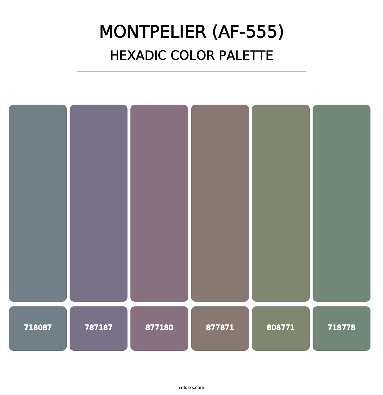 Montpelier (AF-555) - Hexadic Color Palette
