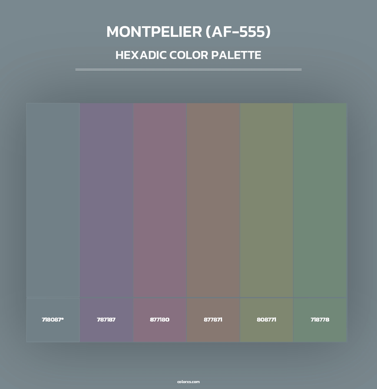 Montpelier (AF-555) - Hexadic Color Palette