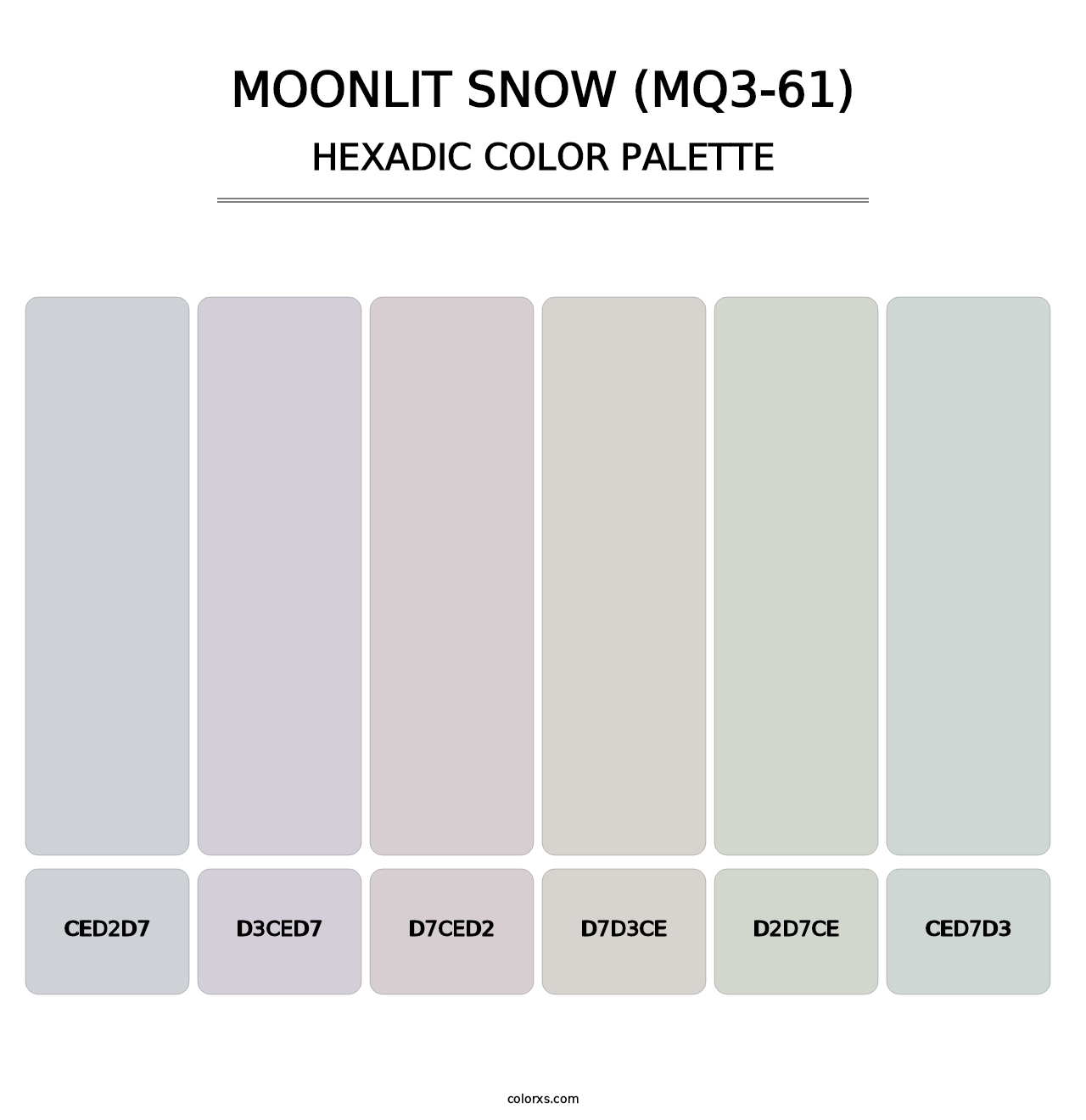 Moonlit Snow (MQ3-61) - Hexadic Color Palette