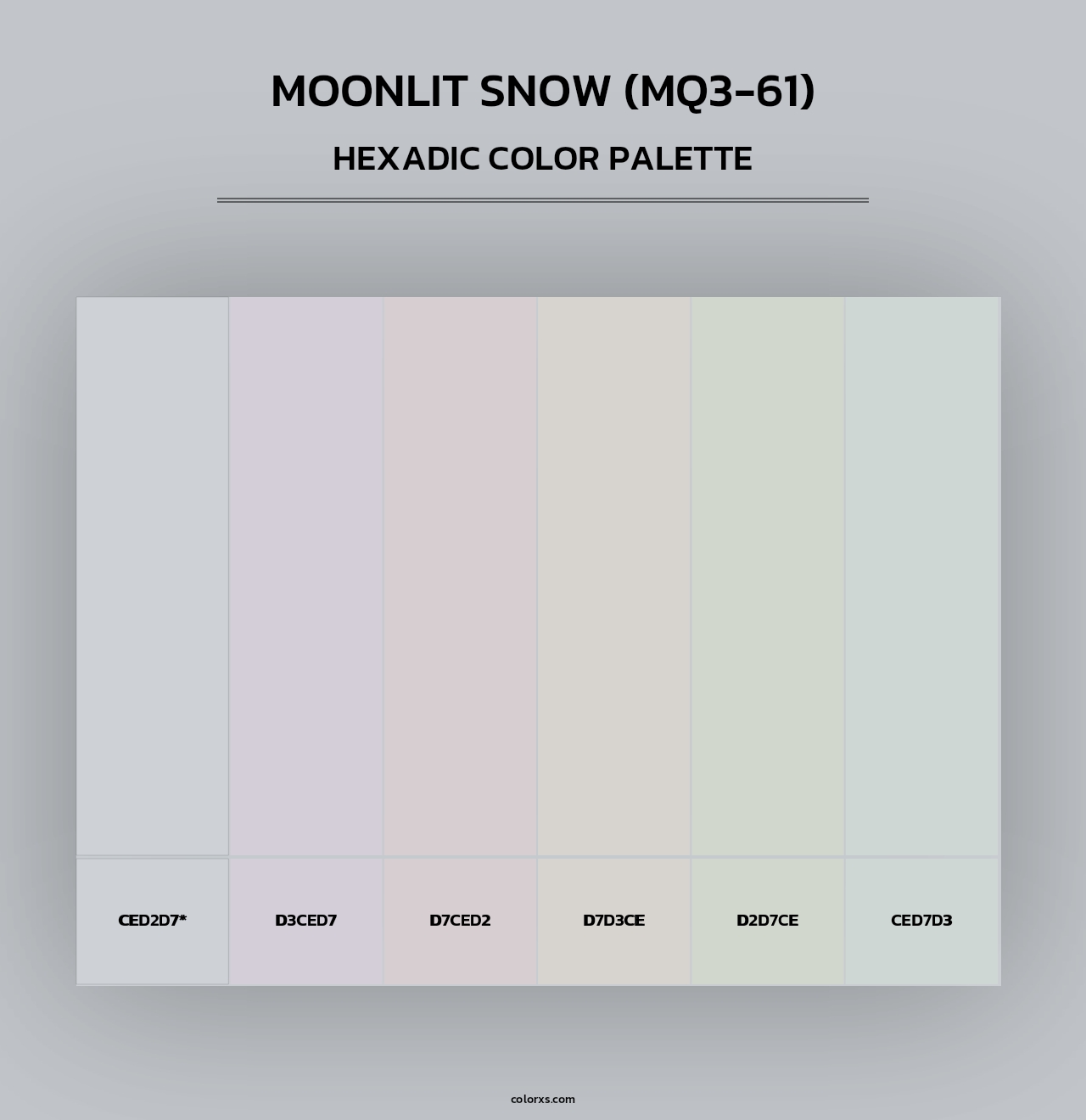 Moonlit Snow (MQ3-61) - Hexadic Color Palette