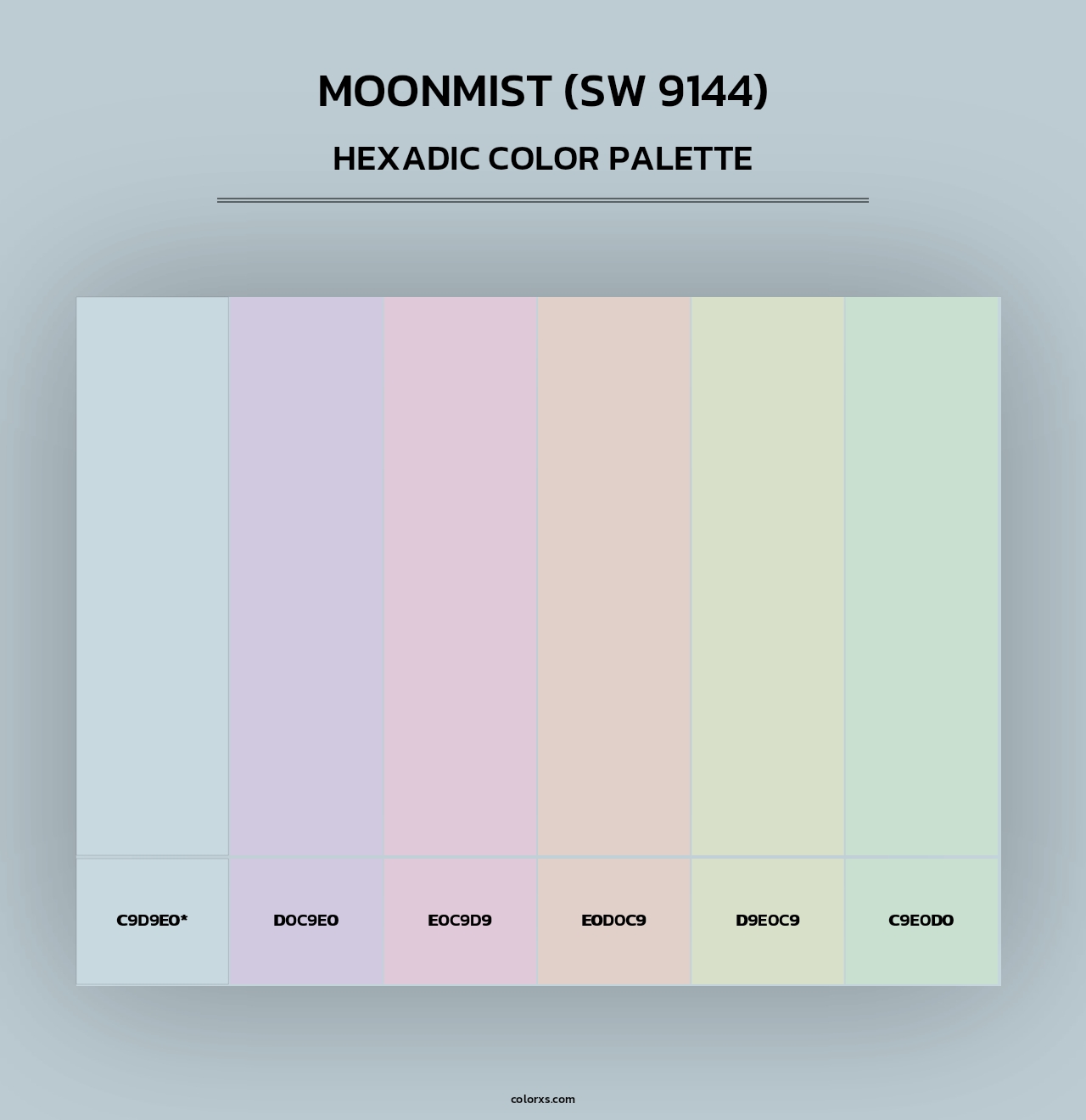 Moonmist (SW 9144) - Hexadic Color Palette