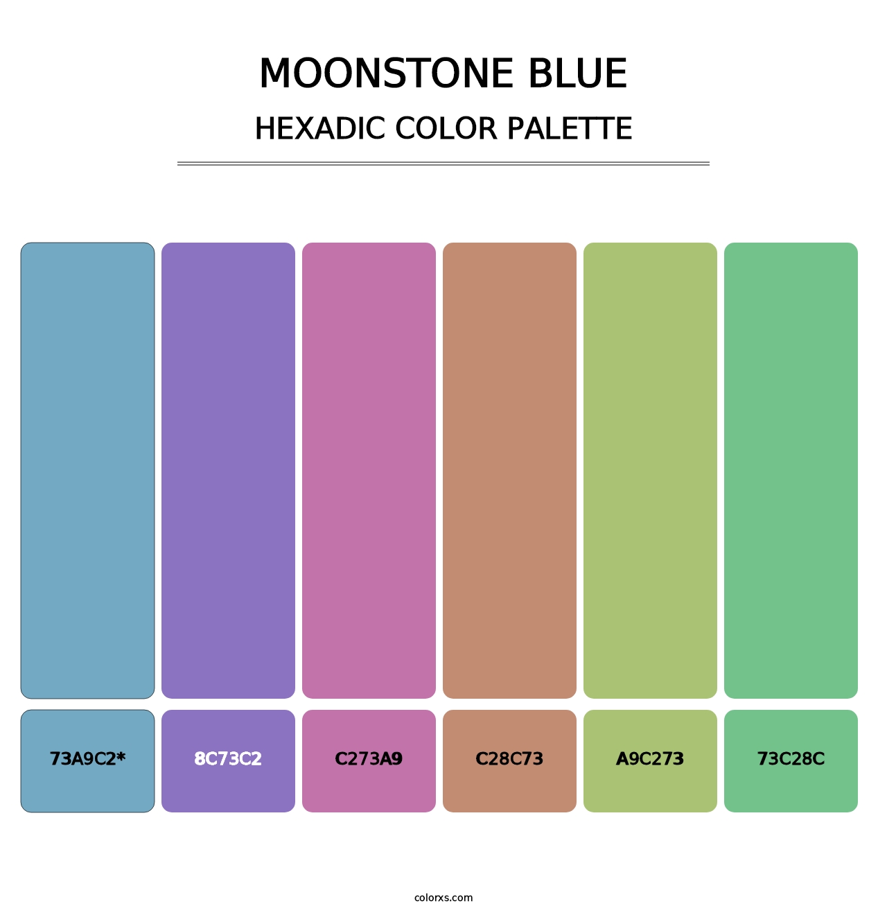 Moonstone Blue - Hexadic Color Palette