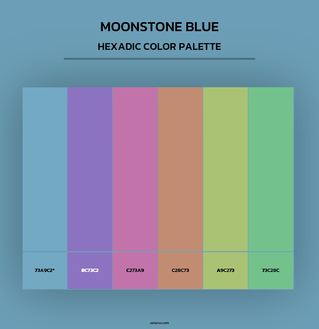 Moonstone Blue - Hexadic Color Palette