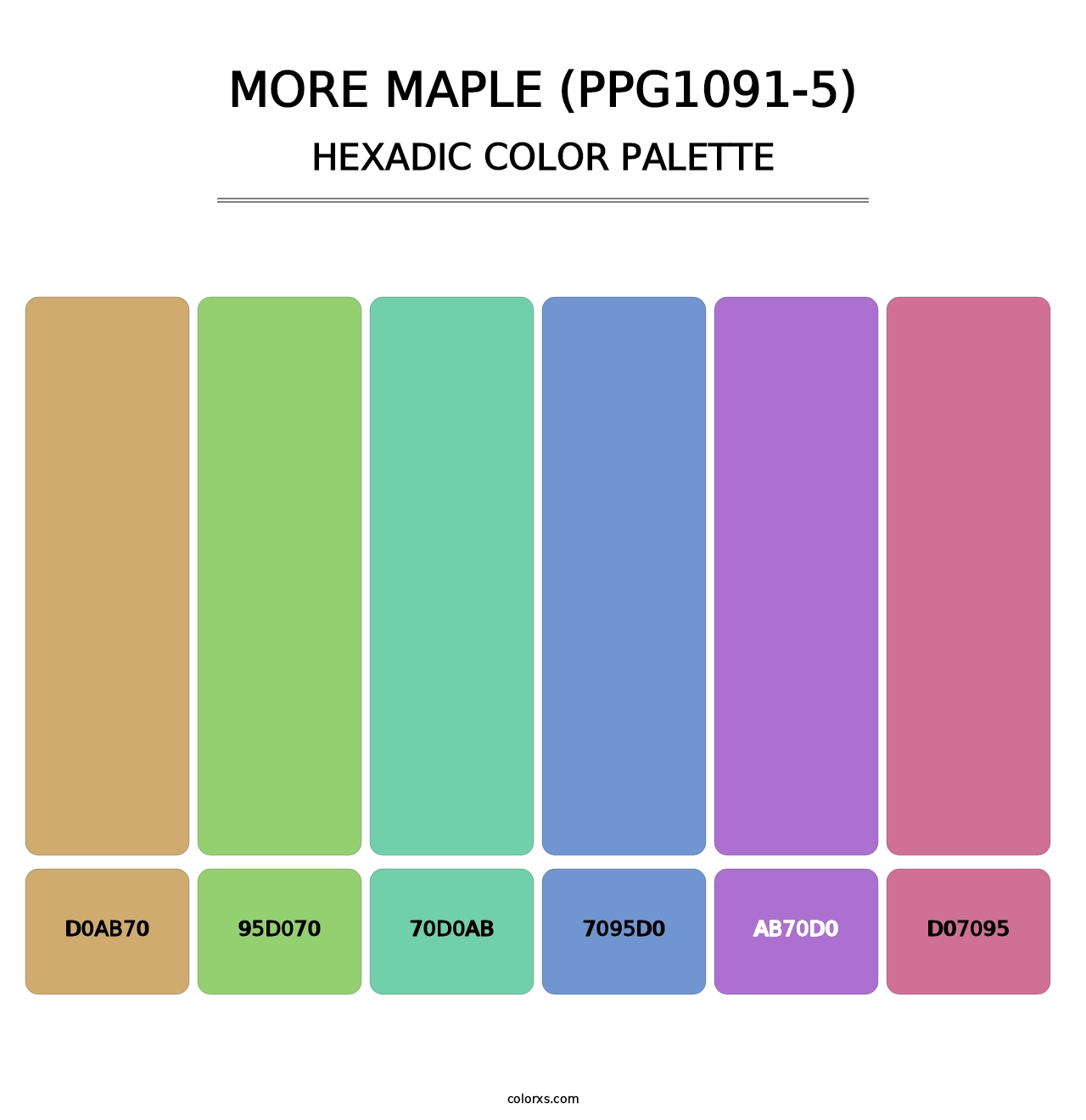 More Maple (PPG1091-5) - Hexadic Color Palette