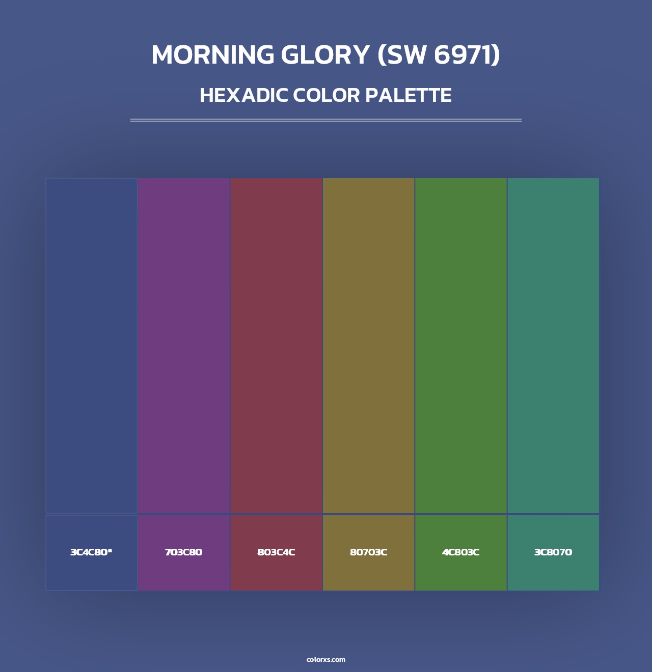 Morning Glory (SW 6971) - Hexadic Color Palette