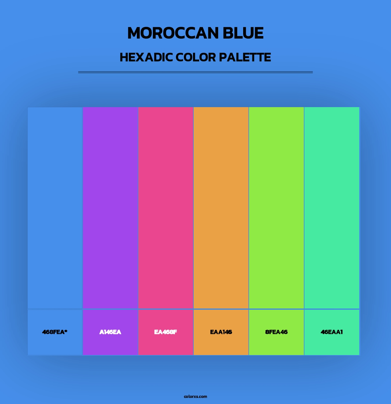 Moroccan Blue - Hexadic Color Palette